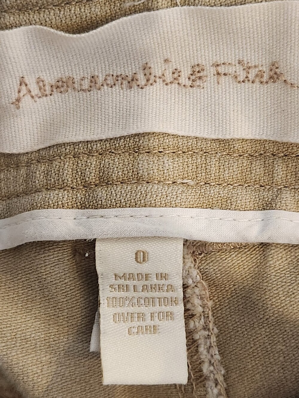 Abercrombie & Fitch Beige/Tan Low-Rise Jean Shorts - Picture 3 of 7